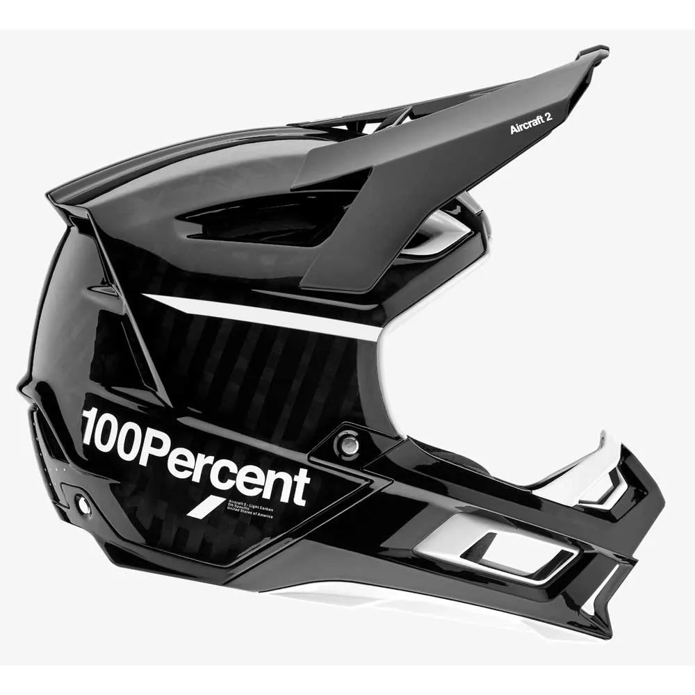 100% Aircraft 2 Nedoverbakke Hjelm, Black / white 100% Aircraft 2 Nedoverbakke Hjelm, Black / white