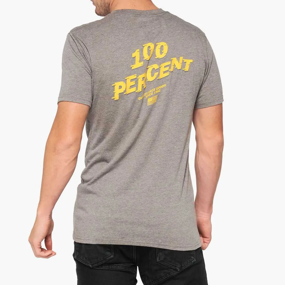 100% Dakota Kortarmet T-skjorte, Heather grey, XL
