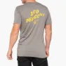 100% Dakota Kortarmet T-skjorte, Heather grey, XL