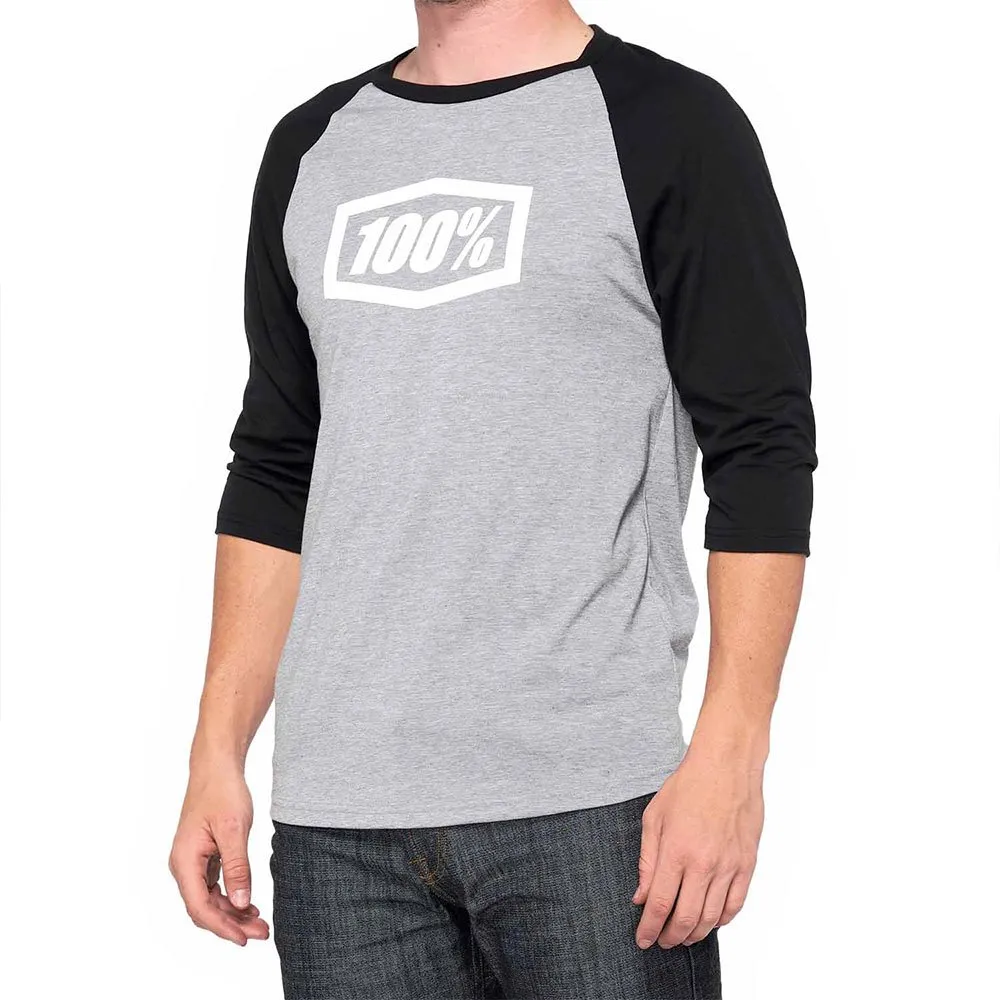 100% Essential 3/4-ermet T-skjorte, Grey / black, S