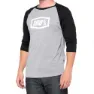 100% Essential 3/4-ermet T-skjorte, Grey / black, S