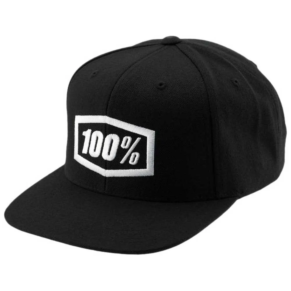 100% Essential Snapback Cap, Black
