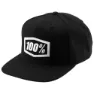 100% Essential Snapback Cap, Black