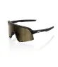 100% Eyewear S3 Soft Tact Black, Soft gold lens