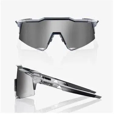 100% Eyewear Speedcraft Polished Translucent, Crystal grey hiper silver mirror lens 100% Eyewear Speedcraft Polished Translucent, Crystal grey hiper silver mirror lens