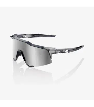 100% Eyewear Speedcraft Polished Translucent, Crystal grey hiper silver mirror lens 100% Eyewear Speedcraft Polished Translucent, Crystal grey hiper silver mirror lens