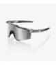 100% Eyewear Speedcraft Polished Translucent, Crystal grey hiper silver mirror lens