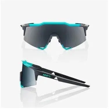 100% Eyewear Speedcraft Soft Tact Celeste Green/Cement Grey, Black mirror len