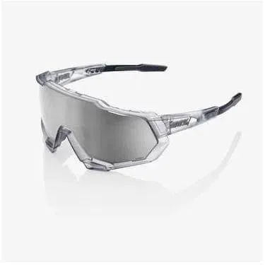 100% Eyewear Speedtrap Matte Translucent Crystal Grey, Hiper silver mirror lens 100% Eyewear Speedtrap Matte Translucent Crystal Grey, Hiper silver mirror lens