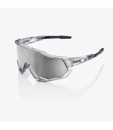 100% Eyewear Speedtrap Matte Translucent Crystal Grey, Hiper silver mirror lens 100% Eyewear Speedtrap Matte Translucent Crystal Grey, Hiper silver mirror lens