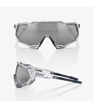 100% Eyewear Speedtrap Matte Translucent Crystal Grey, Hiper silver mirror lens 100% Eyewear Speedtrap Matte Translucent Crystal Grey, Hiper silver mirror lens