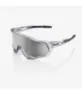 100% Eyewear Speedtrap Matte Translucent Crystal Grey, Hiper silver mirror lens