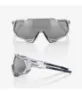 100% Eyewear Speedtrap Matte Translucent Crystal Grey, Hiper silver mirror lens
