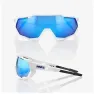 100% Eyewear Speedtrap Matte White with, Hiper blue multilayer mirror lens