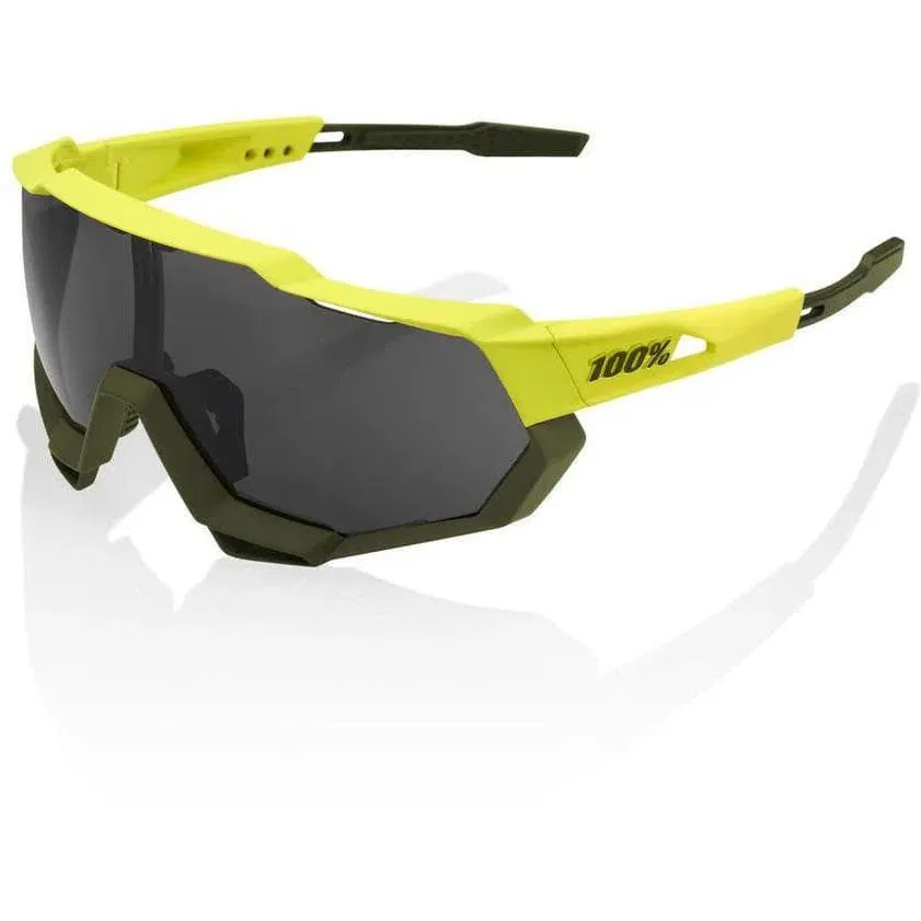 100% Eyewear Speedtrap Soft Tact, Banana black mirror lens