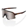 Matte translucent brown fade hiper silver mirror lens