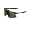 Matte black soft gold mirror lens