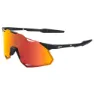 100% Hypercraft Xs Solbriller Refurbished, Soft tact black, Hiper Red Multilayer Mirror/CAT3