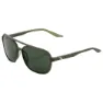100% Kasia Round Solbriller, Soft tact army green, Grey Green/CAT3
