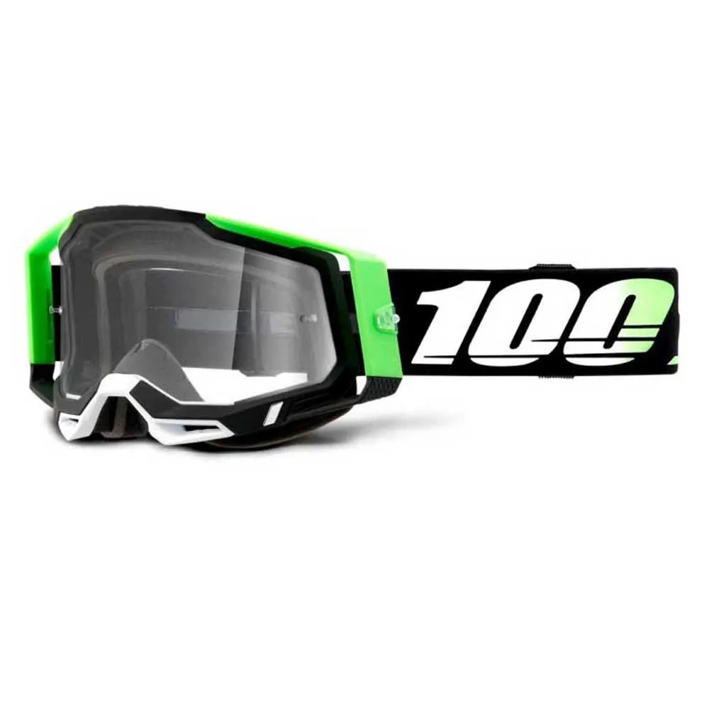 100% Racecraft 2 Kalkuta Briller, Black / green, Clear Mirror/CAT0 100% Racecraft 2 Kalkuta Briller, Black / green, Clear Mirror/CAT0