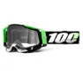 100% Racecraft 2 Kalkuta Briller, Black / green, Clear Mirror/CAT0