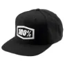 100% Snapback Essential Corpo Cap, Black