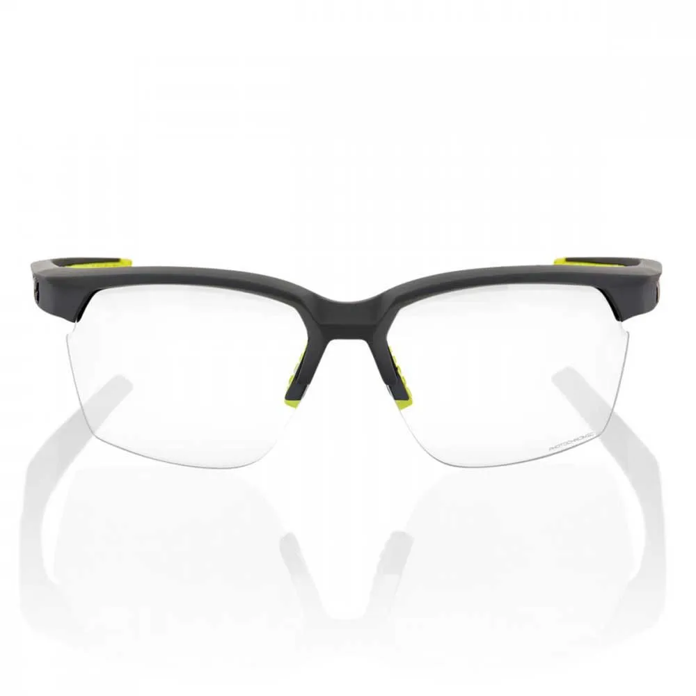 100% Sportcoupe Foto Kromatiske Solbriller, Soft tact cool grey, Photochromic/CAT0-2 100% Sportcoupe Foto Kromatiske Solbriller, Soft tact cool grey, Photochromic/CAT0-2
