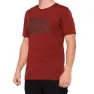 100% Threat Kortarmet T-skjorte, Terracotta, XL