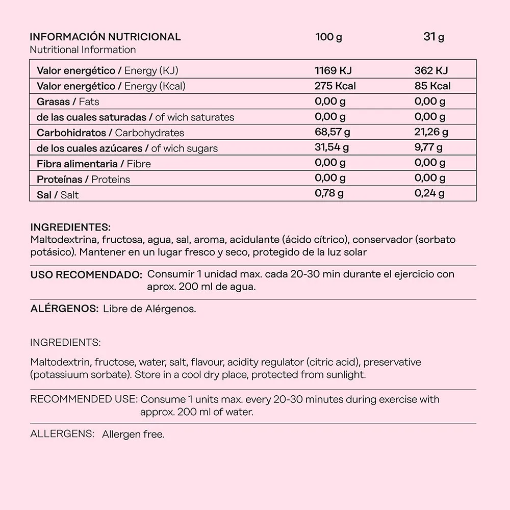 101 Other Level Fructose Gel Level Boks Med Energigeler 31g 24 Enheter