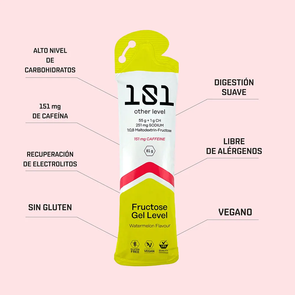 101 Other Level Fructose Gel Level Boks Med Energigeler 81g 24 Enheter, One size