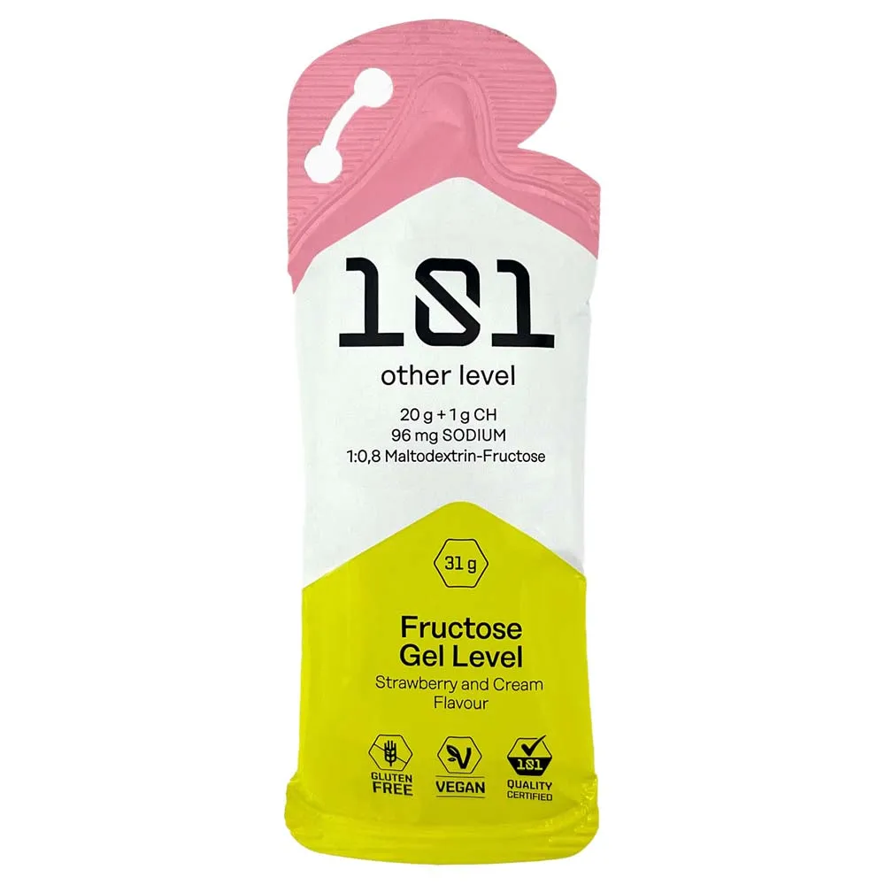 101 Other Level Fructose Gel Level Boks Med Energigeler Fløte Og Jordbær 31g 24 Enheter, One size 101 Other Level Fructose Gel Level Boks Med Energigeler Fløte Og Jordbær 31g 24 Enheter, One size