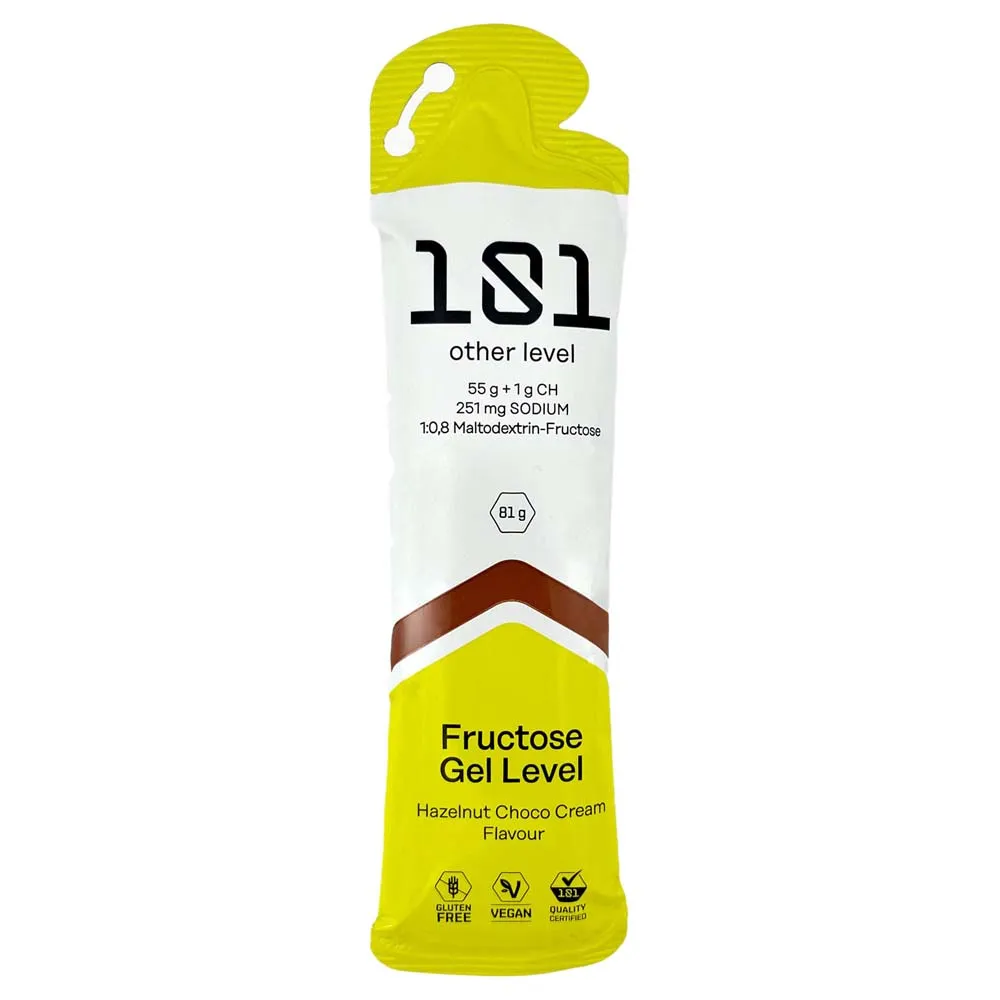 101 Other Level Fructose Gel Level Boks Med Energigeler Hasselnøtt&sjokolade&krem 81g 24 Enheter, One size