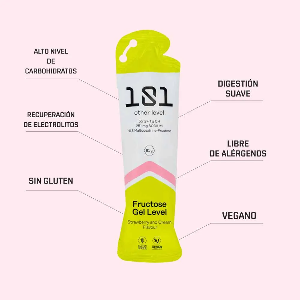 101 Other Level Fructose Gel Level Boks Med Energigeler Jordbær & Lime 81g 10 Enheter, Multicolour, One Size 101 Other Level Fructose Gel Level Boks Med Energigeler Jordbær & Lime 81g 10 Enheter, Multicolour, One Size