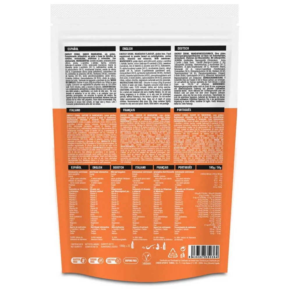 226ERS Energidrikkpulver Mandarin 1000g, One size