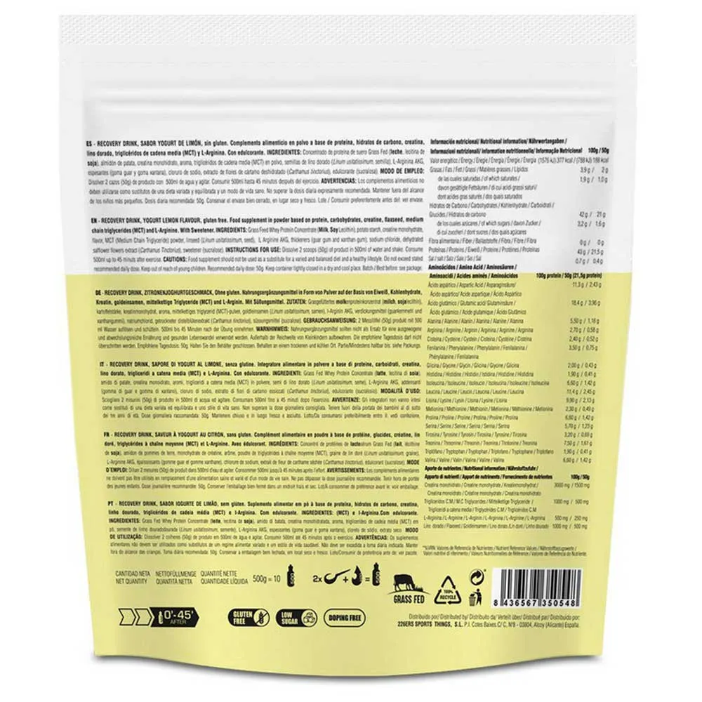226ERS Gjenoppretting Yoghurt Og Sitron 500g, One size