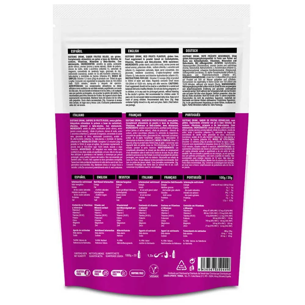 226ERS Isotonisk Pulverdrikk Røde Frukter 1kg, One size