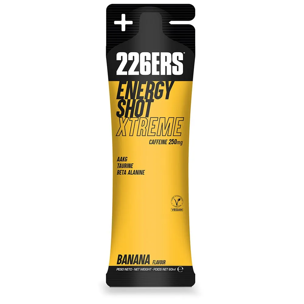 226ERS Shot Extreme 250mg Caff Energidrikk Enkeltdoseboks Banan 60ml 24 Enheter, One size