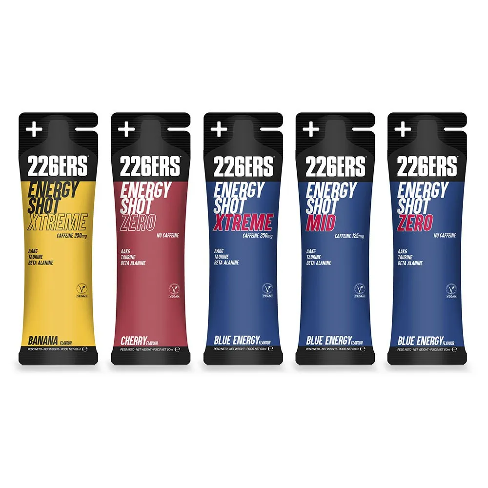 226ERS Shot Zero Caff Energidrikk Enkeltdoseboks Blå Energi 60ml 24 Enheter, One size