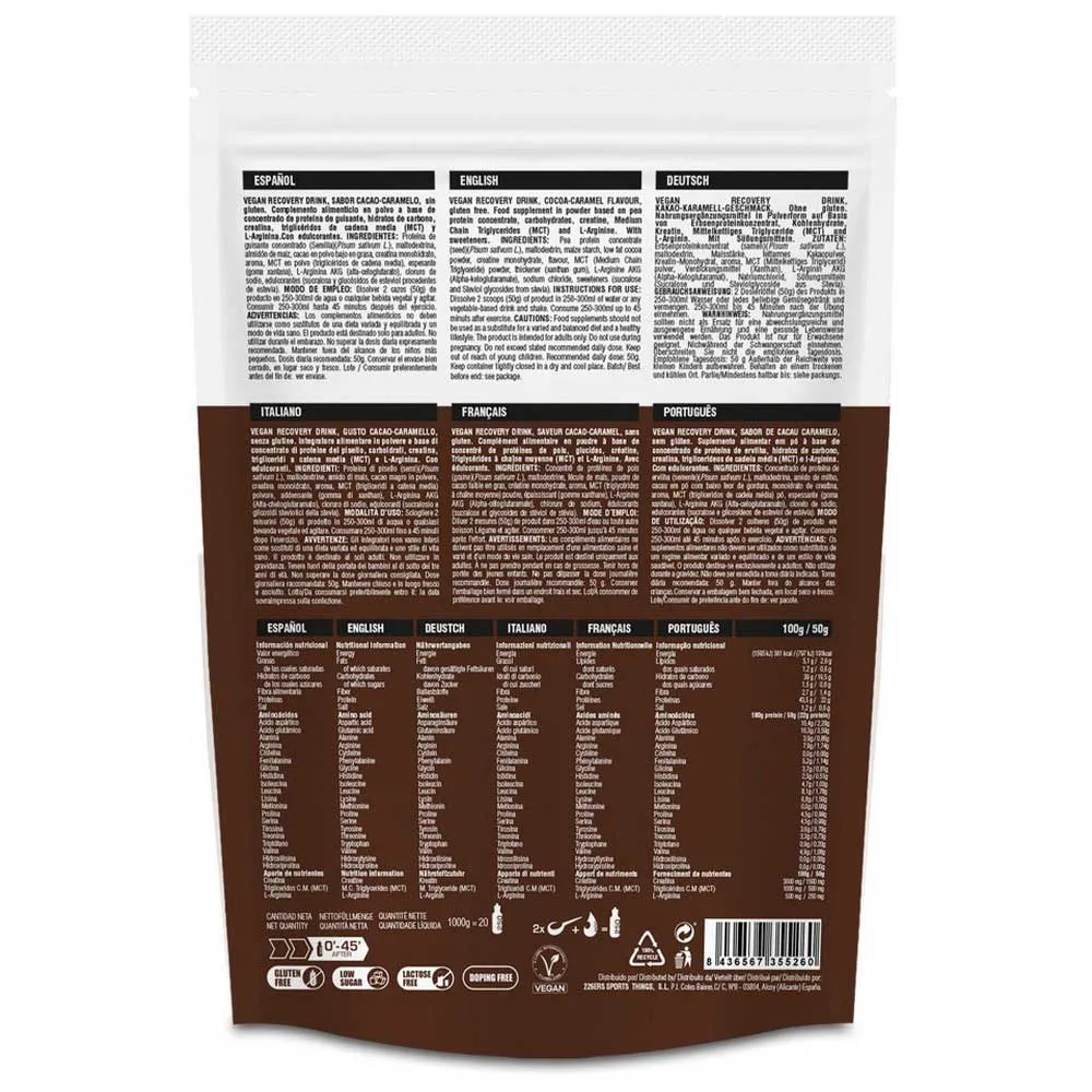 226ERS Vegan Gjenopprettingsdrikk Kakao Og Karamell 1kg, One size
