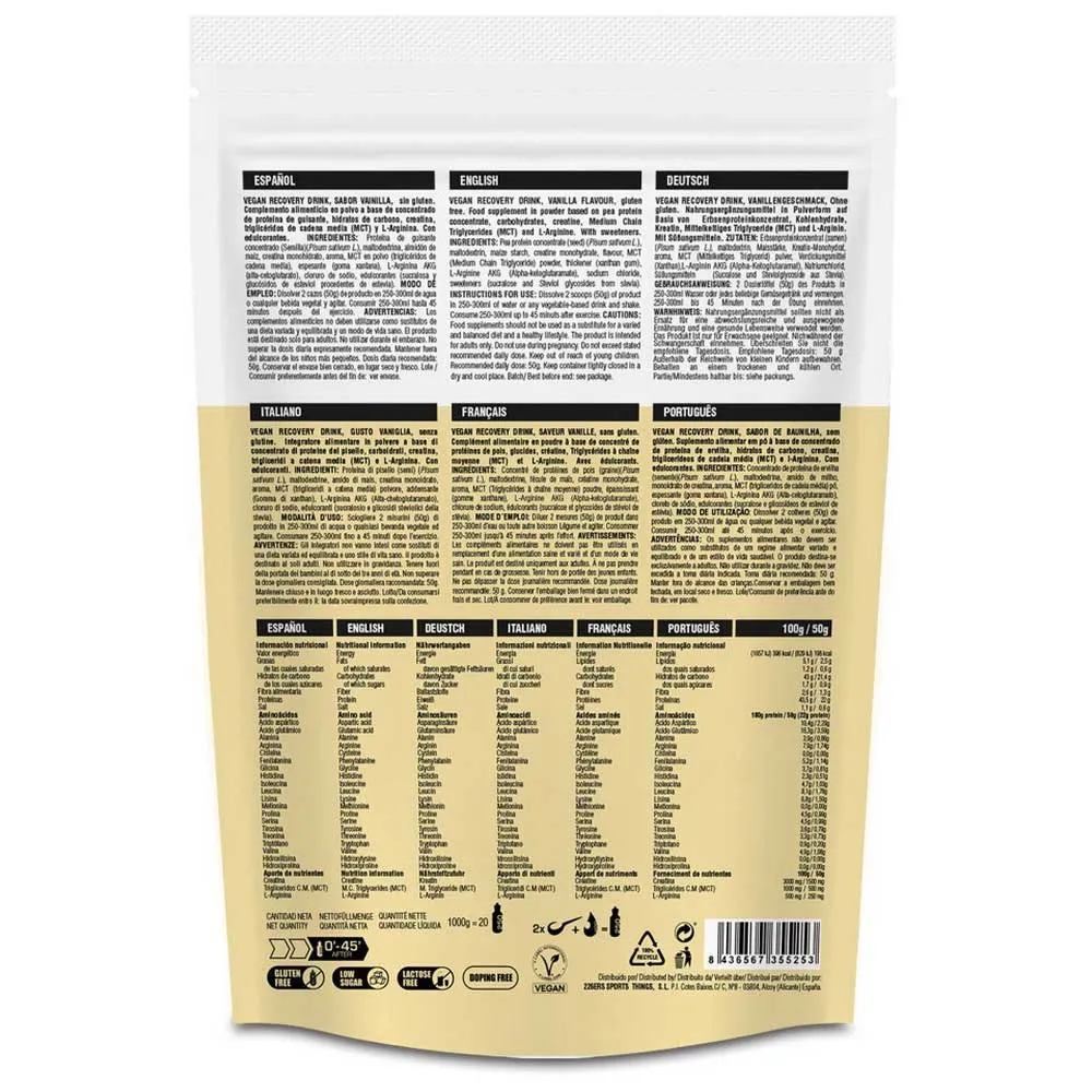 226ERS Vegan Gjenopprettingsdrikk Vaniljesaus 1kg, One size 226ERS Vegan Gjenopprettingsdrikk Vaniljesaus 1kg, One size