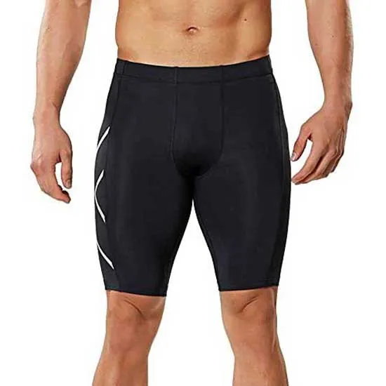 2XU Accelerate Compression Korte Leggings male, Black / tango 2XU Accelerate Compression Korte Leggings male, Black / tango