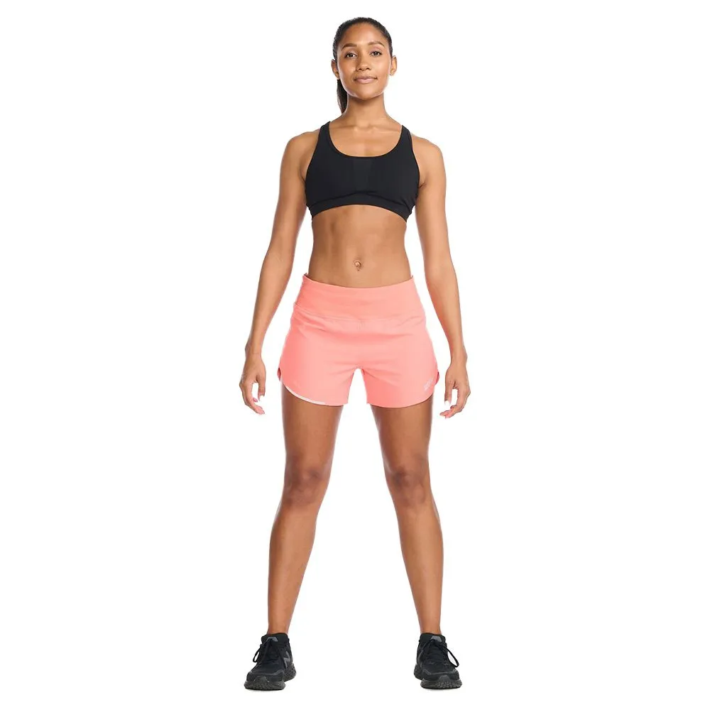 2XU Aero 4´´ Shorts female, Hyper coral / white reflective