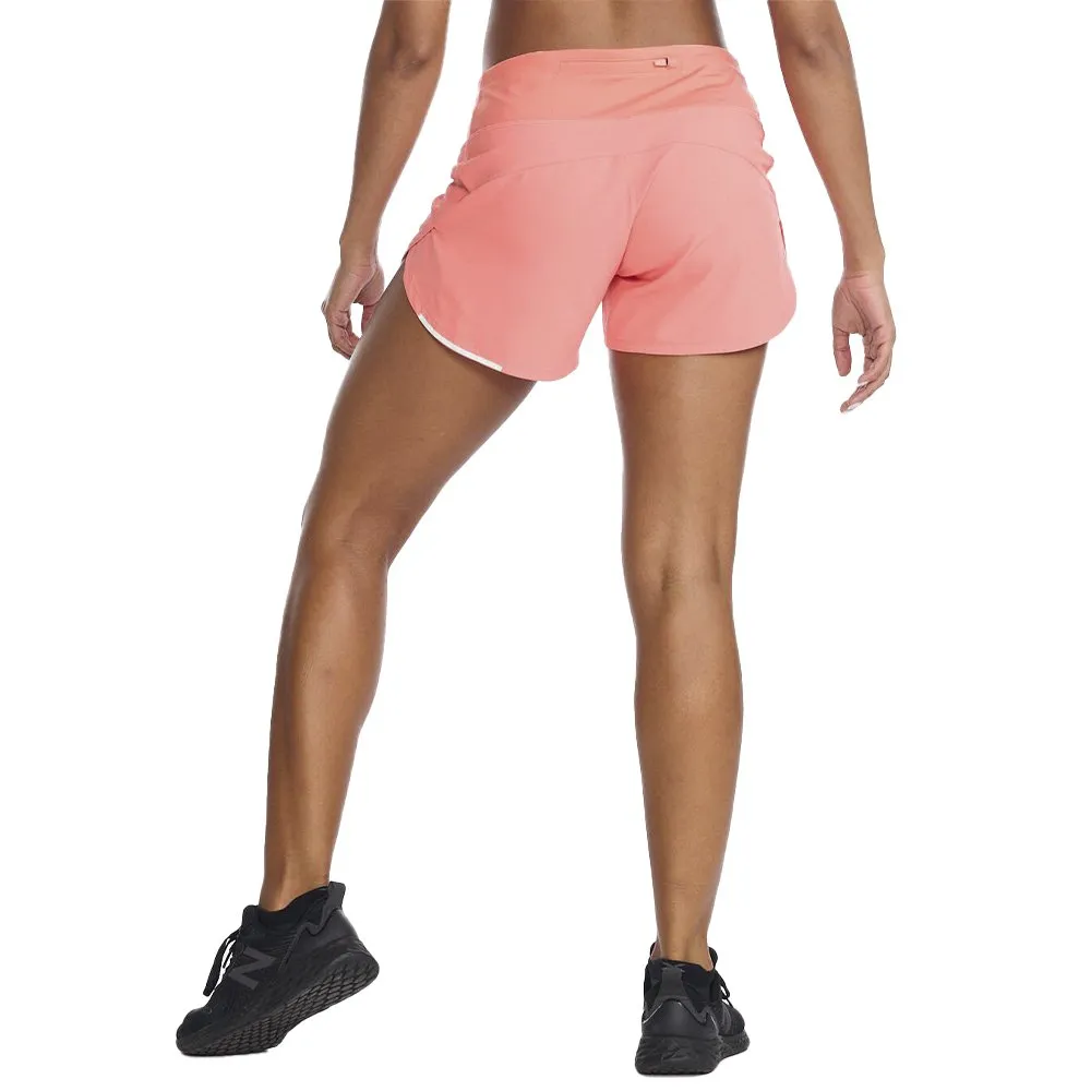 2XU Aero 4´´ Shorts female, Hyper coral / white reflective