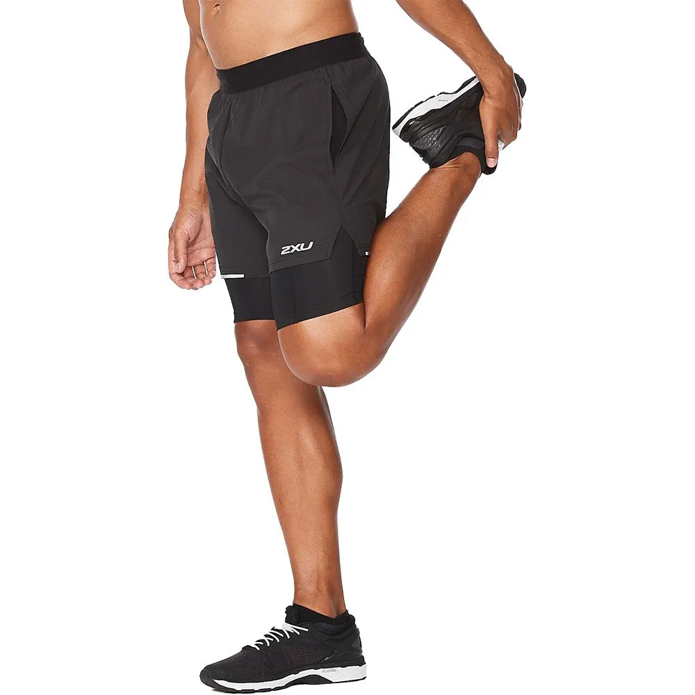 2XU Aero 5´´ 2-i-1 Shorts Refurbished male, Black / silver reflective 2XU Aero 5´´ 2-i-1 Shorts Refurbished male, Black / silver reflective