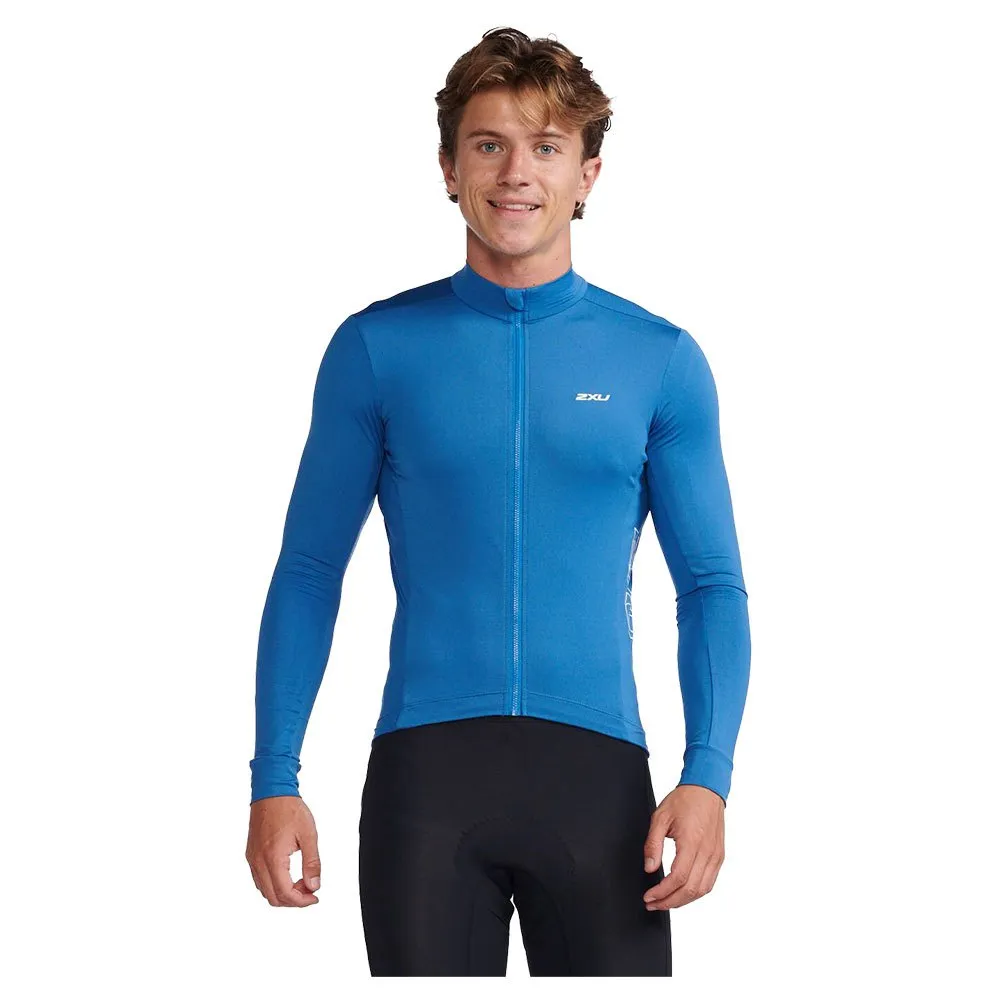 2XU Aero Cycle Langermet Trøye, Starling / white reflective, M