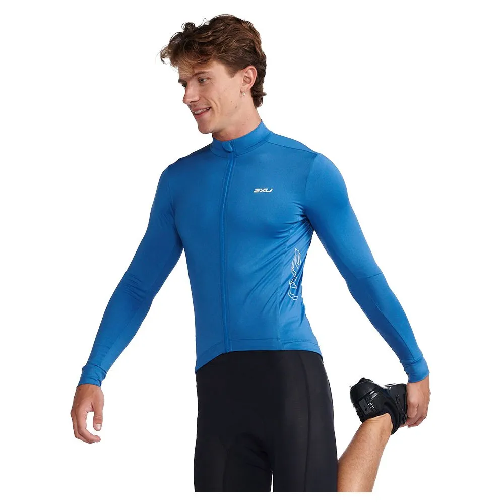 2XU Aero Cycle Langermet Trøye, Starling / white reflective, M