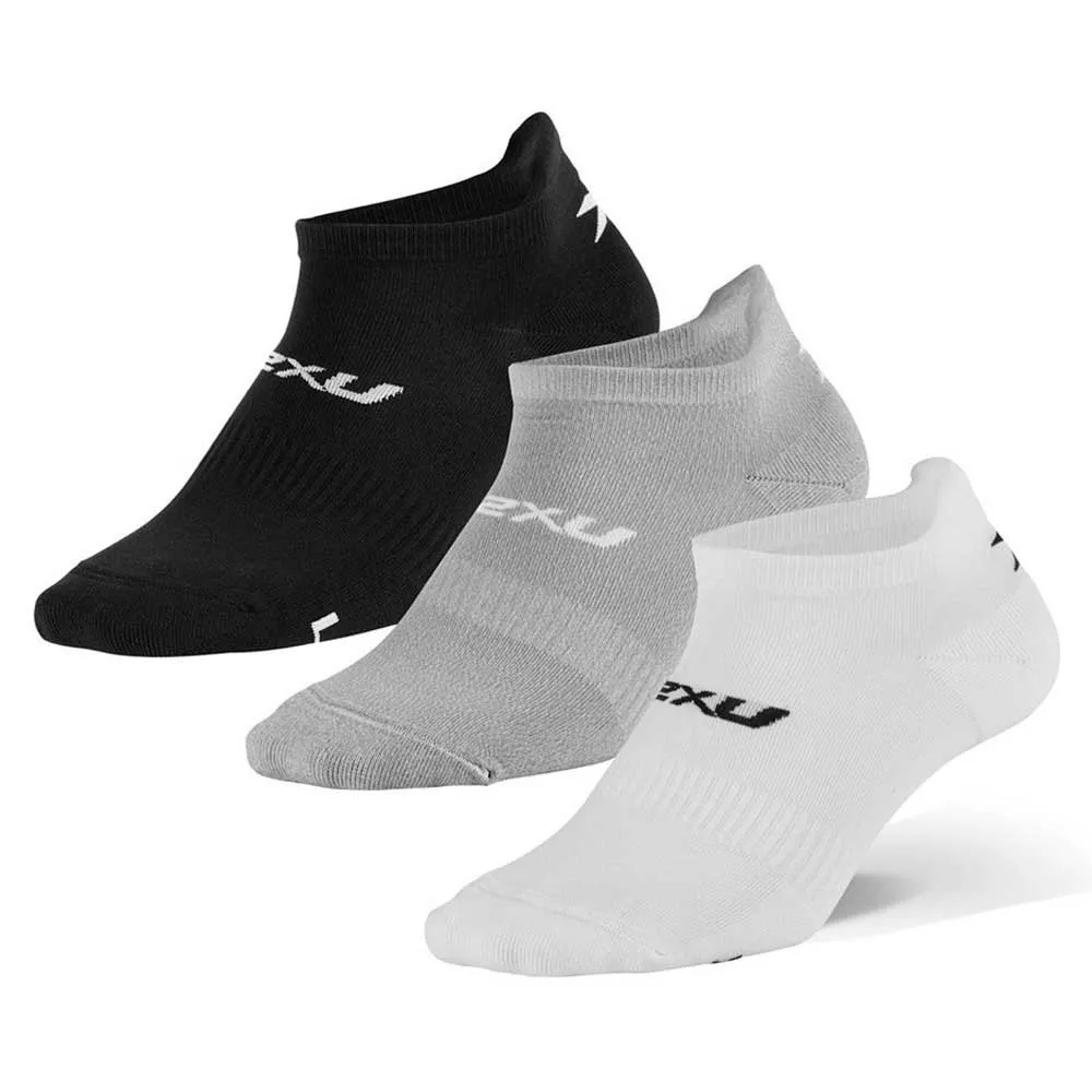 2XU Ankle Korte Sokker 3 Par male, Three / colour
