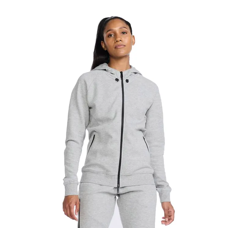 2XU Commute Genser Med Hel Glidelås, Grey marle / black