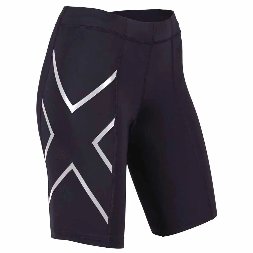 2XU Compression Korte Leggings female, Black / silver