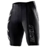 2XU Compression Logo Korte Leggings male, Black / silver, Regular